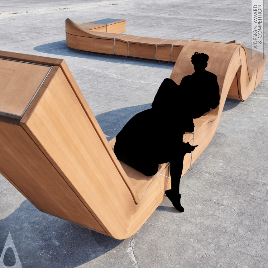 Platinum Street Furniture Design Award Winner 2020 Fluid Cube and Snake Smart Furniture 