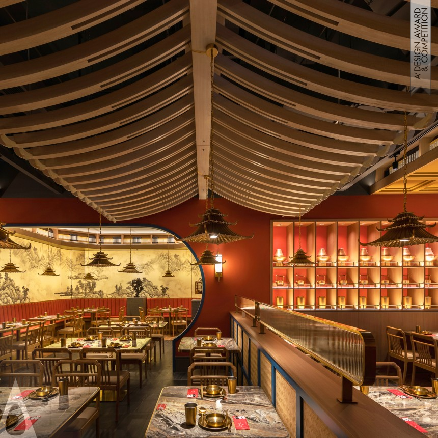 Silver Interior Space and Exhibition Design Award Winner 2020 Beile Hotpot Dining Space 