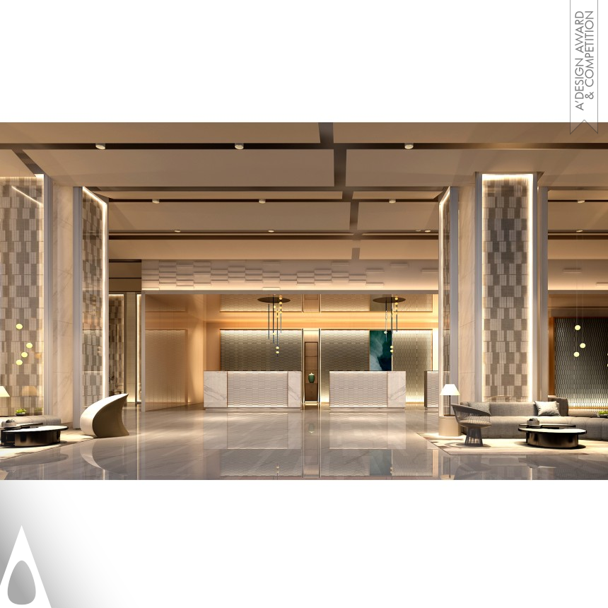 Iron Interior Space and Exhibition Design Award Winner 2020 Qingdao Guoxin Financial Center Hotel 