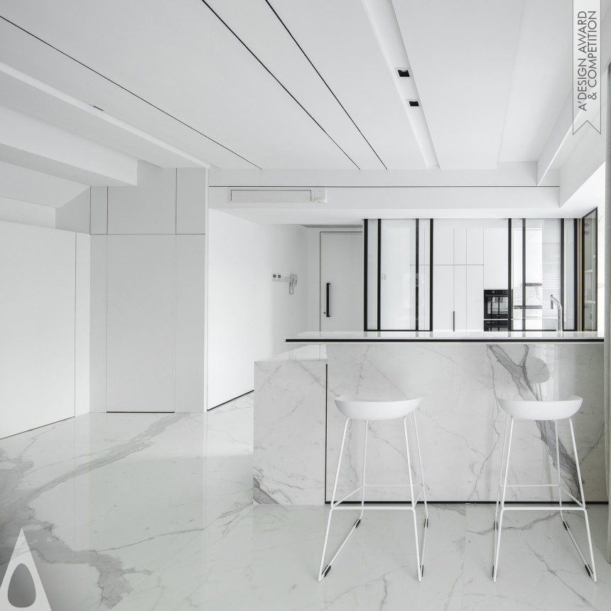 Silver Interior Space and Exhibition Design Award Winner 2020 The Impact of White Residential Landed House 