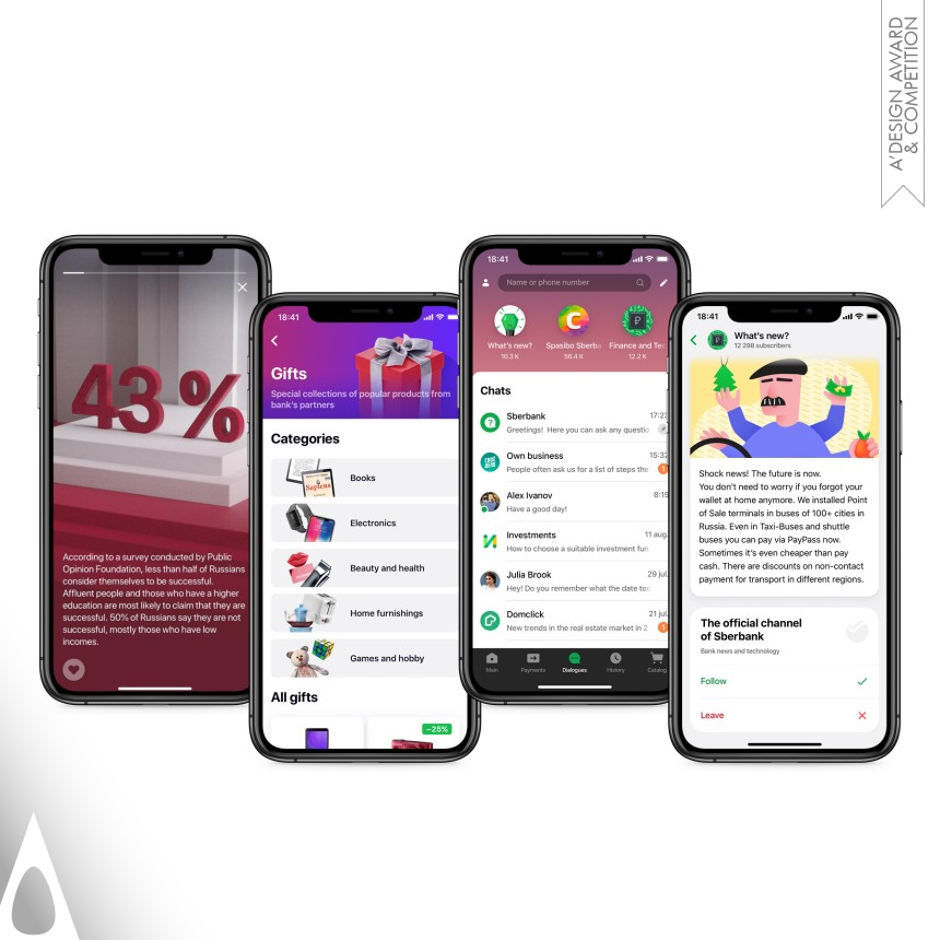 SberBank Online - Silver Mobile Technologies, Applications and Software Design Award Winner