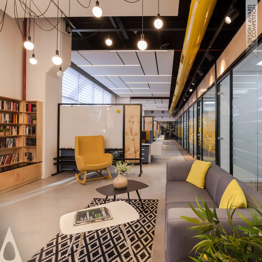 Studio Tali Gotthilf's Upbeat Design High-Tech Office Premises 