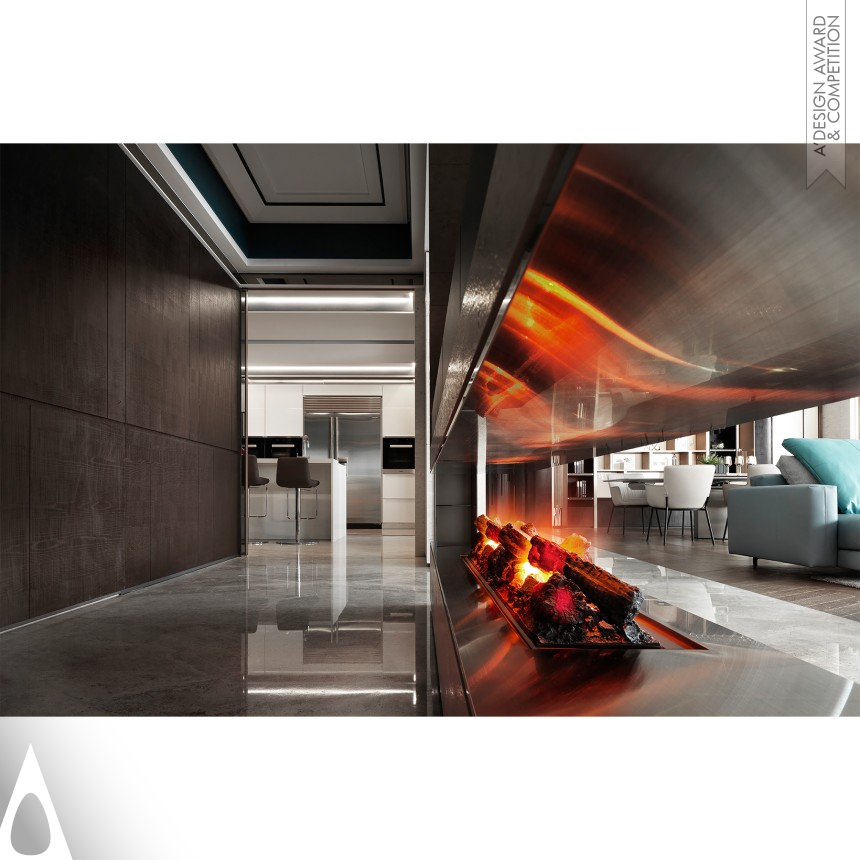 Bronze Interior Space and Exhibition Design Award Winner 2020 Red Leaves of the Fall Mountain Residential Apartment 