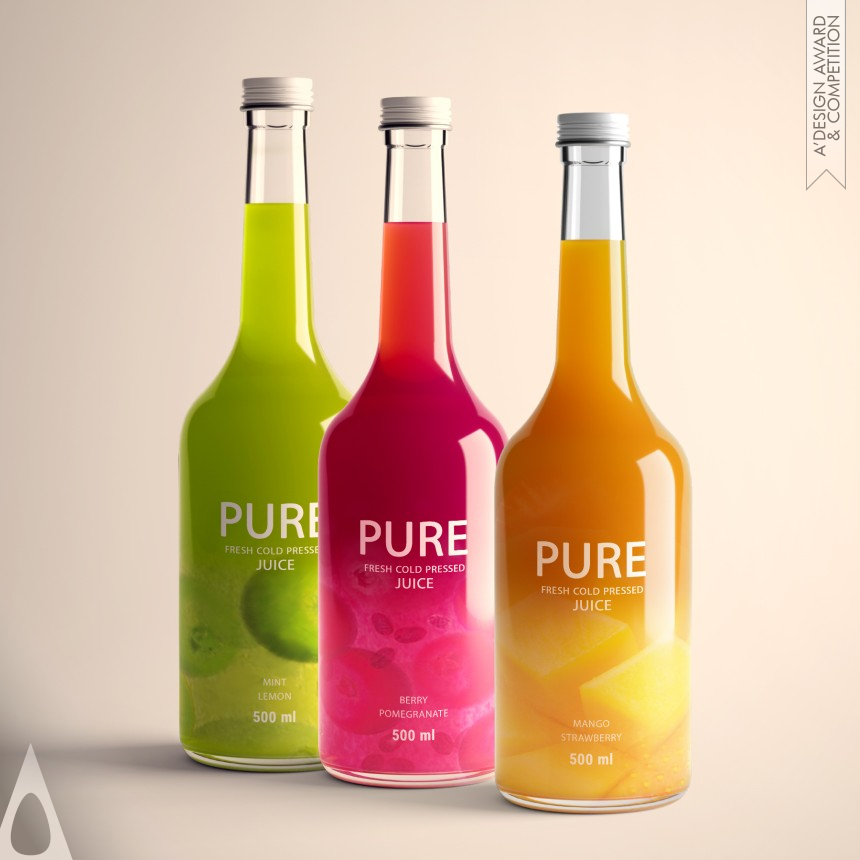 Silver Packaging Design Award Winner 2020 Pure Juice Packaging 