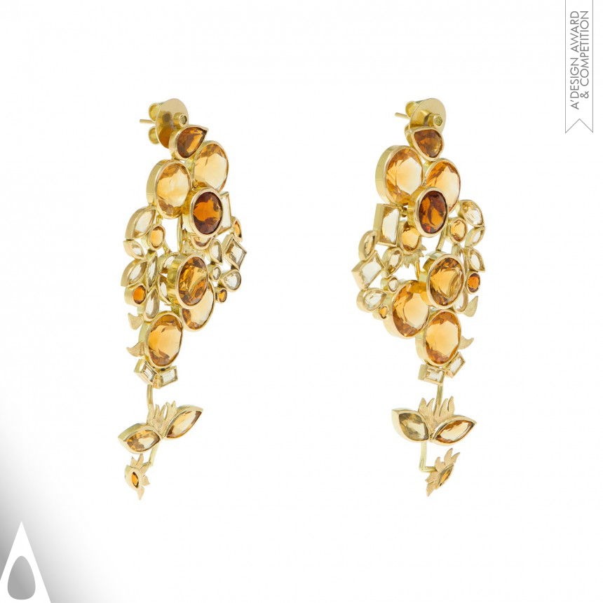 Bronze Jewelry Design Award Winner 2021 Van Gogh's Sunflowers Earrings 
