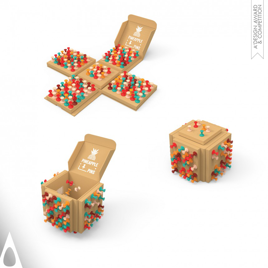 Sarthak Tavate's Pineapple Pins Stationary Packaging