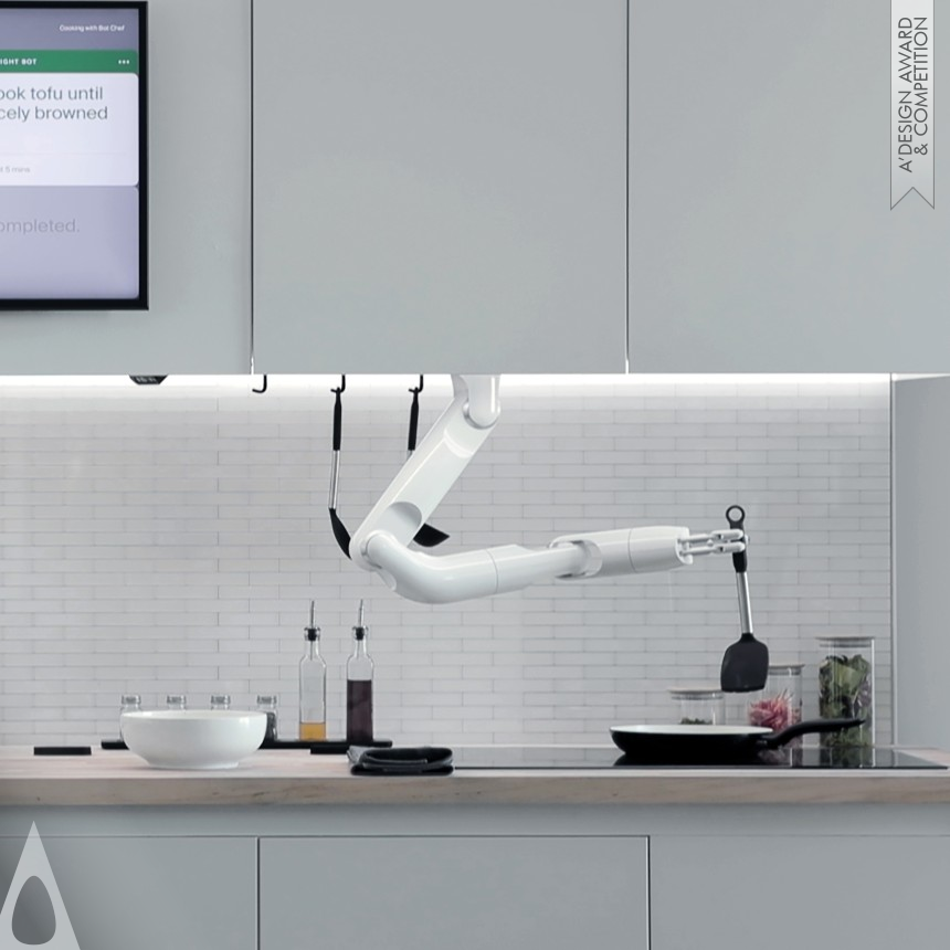 Platinum Home Appliances Design Award Winner 2021 Samsung Bot Chef Robotic Arm 