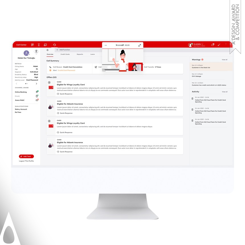 Akbank Design Studio and Service Design's Call Center Communication Platform