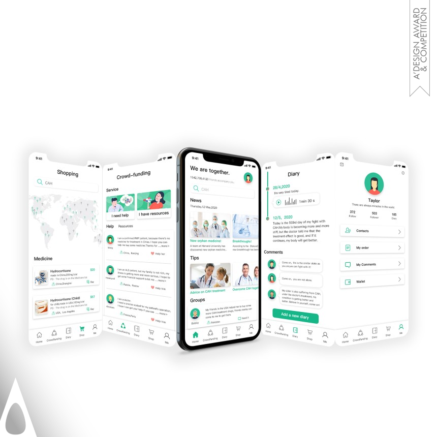 Bronze Mobile Technologies, Applications and Software Design Award Winner 2021 RareMe App 