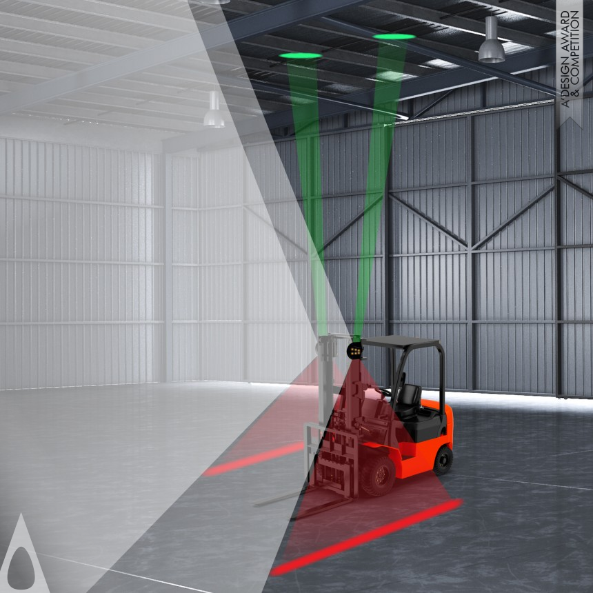 Iron Security, Safety and Surveillance Products Design Award Winner 2021 RZR Forklift Safety Light Reduce Deadly Workplace Accidents 