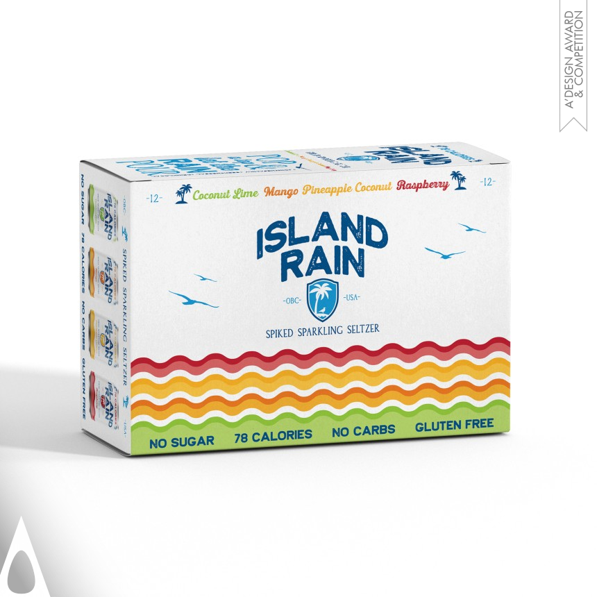 Island Rain Spiked Sparkling Seltzer designed by Nicholas McMillan