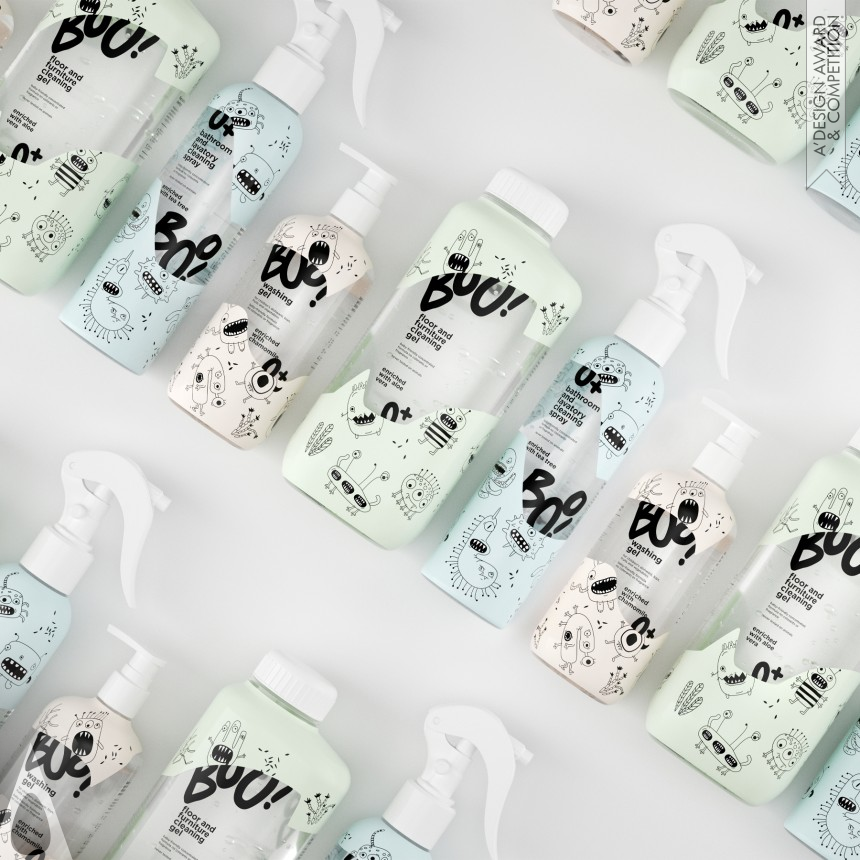 Silver Packaging Design Award Winner 2021 Boo Baby Friendly Cleaning Product 