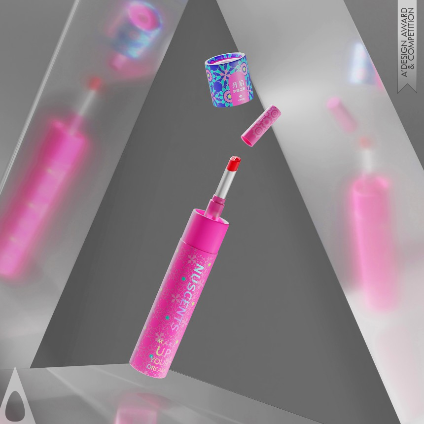 Iron Packaging Design Award Winner 2021 Nuscents Kaleidoscope Lipstick 