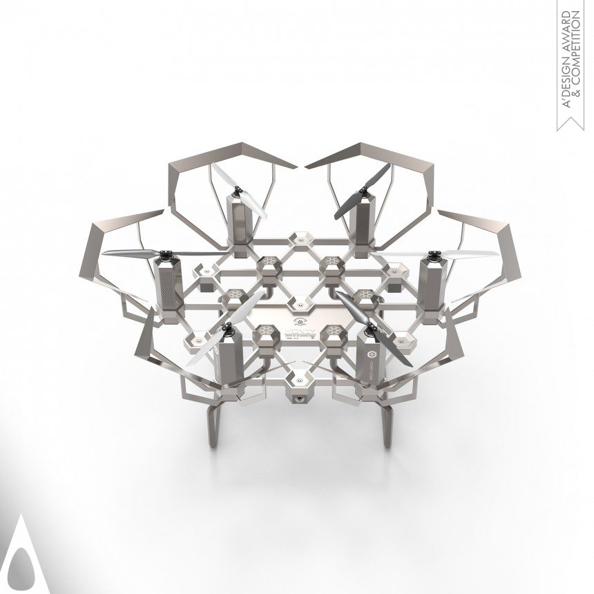 Silver Robotics, Automaton and Automation Design Award Winner 2021 Honeycomb Modular Multifunctional Drone 