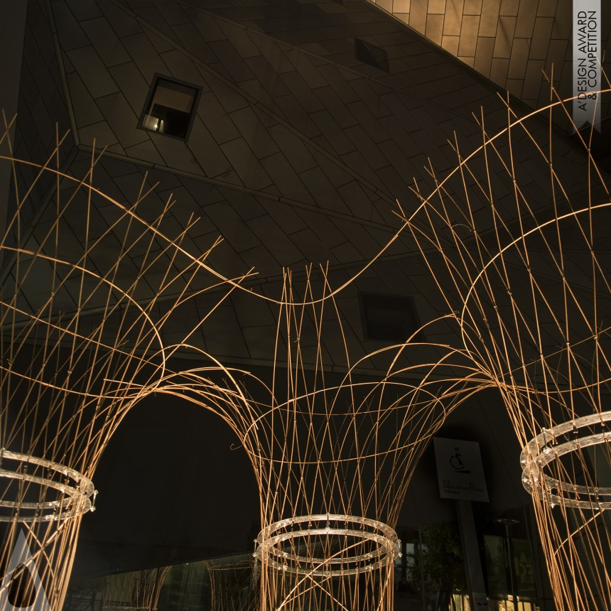 Silver Lighting Products and Fixtures Design Award Winner 2021 Three Tree Art Installation 