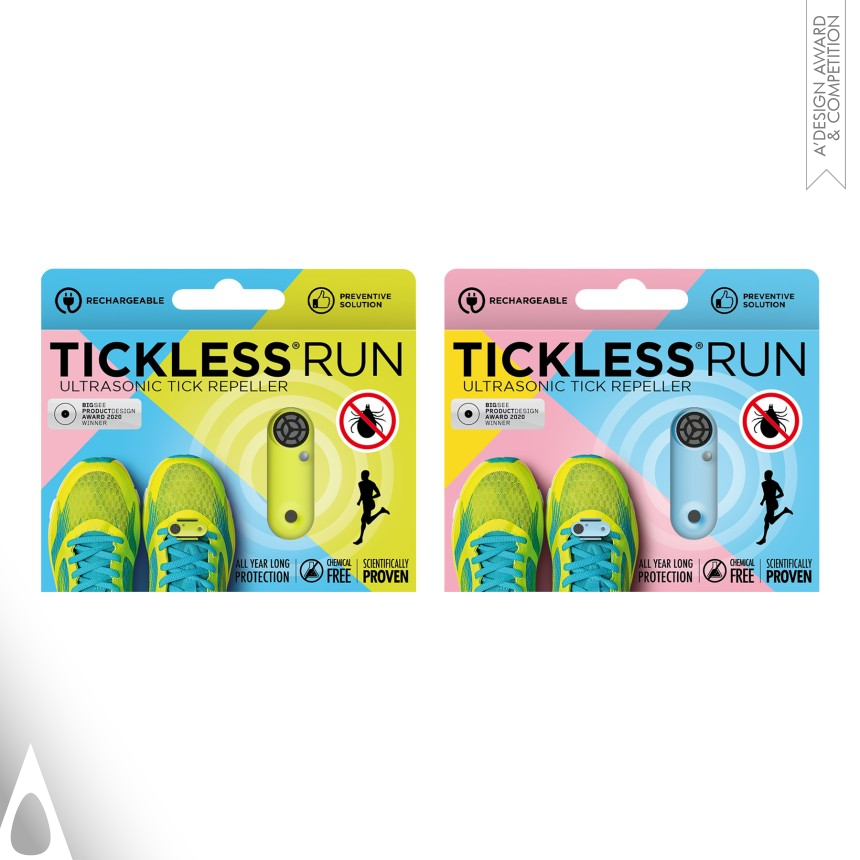 Iron Safety Clothing and Personal Protective Equipment Design Award Winner 2021 Tickless Run Ultrasonic Tick Repeller 