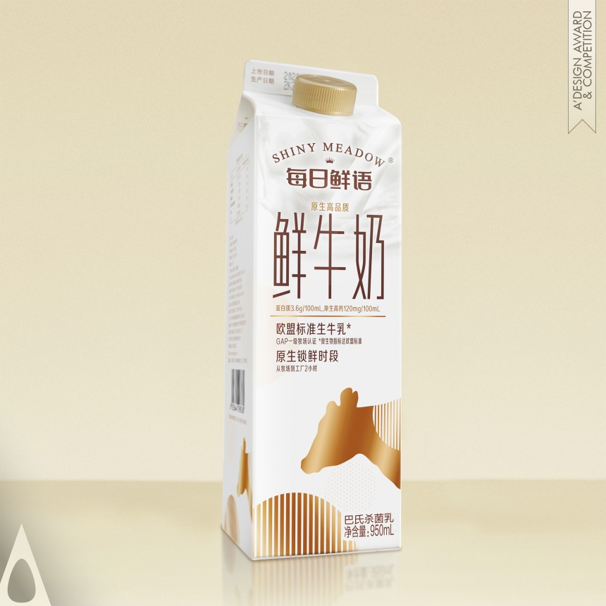 Iron Packaging Design Award Winner 2021 Shiny Meadow Milk Package  