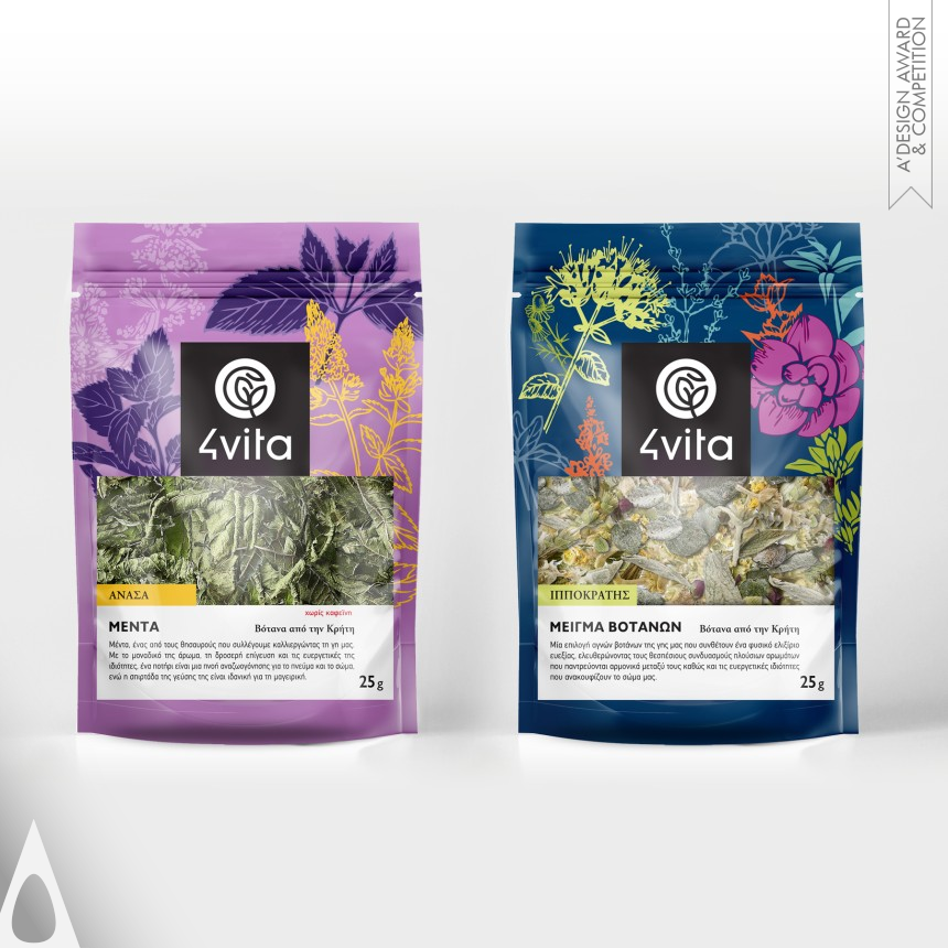 Bronze Packaging Design Award Winner 2021 4Vita Herbs Health Beverage  