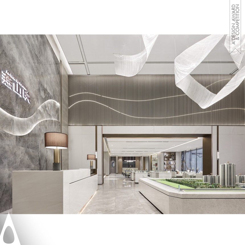 Silver Interior Space and Exhibition Design Award Winner 2021 Gang Long Yan Shan Ying Sales Center 