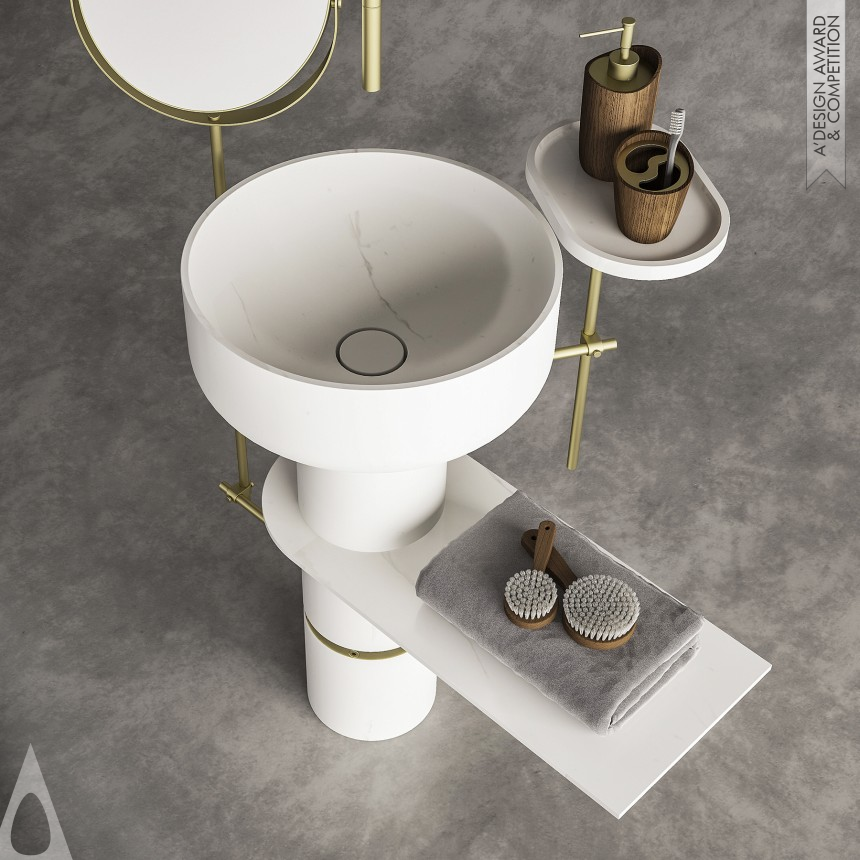 Silver Bathroom Furniture and Sanitary Ware Design Award Winner 2021 TuttoTondo Washbasin 