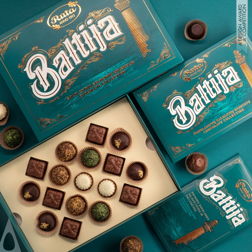 Silver Packaging Design Award Winner 2021 Baltija Chocolate Collection Confectionery Packaging 