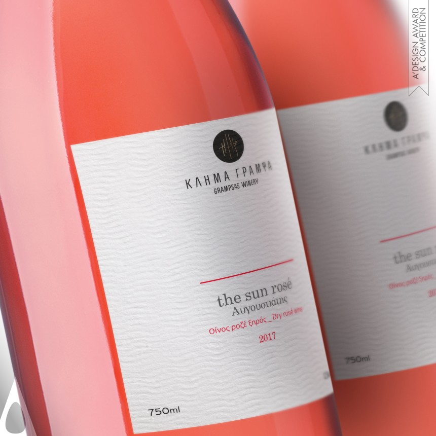 Bronze Packaging Design Award Winner 2022 Sun Rose Wine Label 