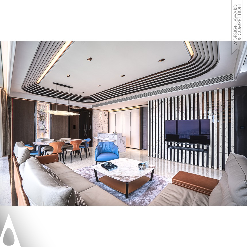 Bronze Interior Space and Exhibition Design Award Winner 2022 Pearlescent Arc Private Residential Apartment 