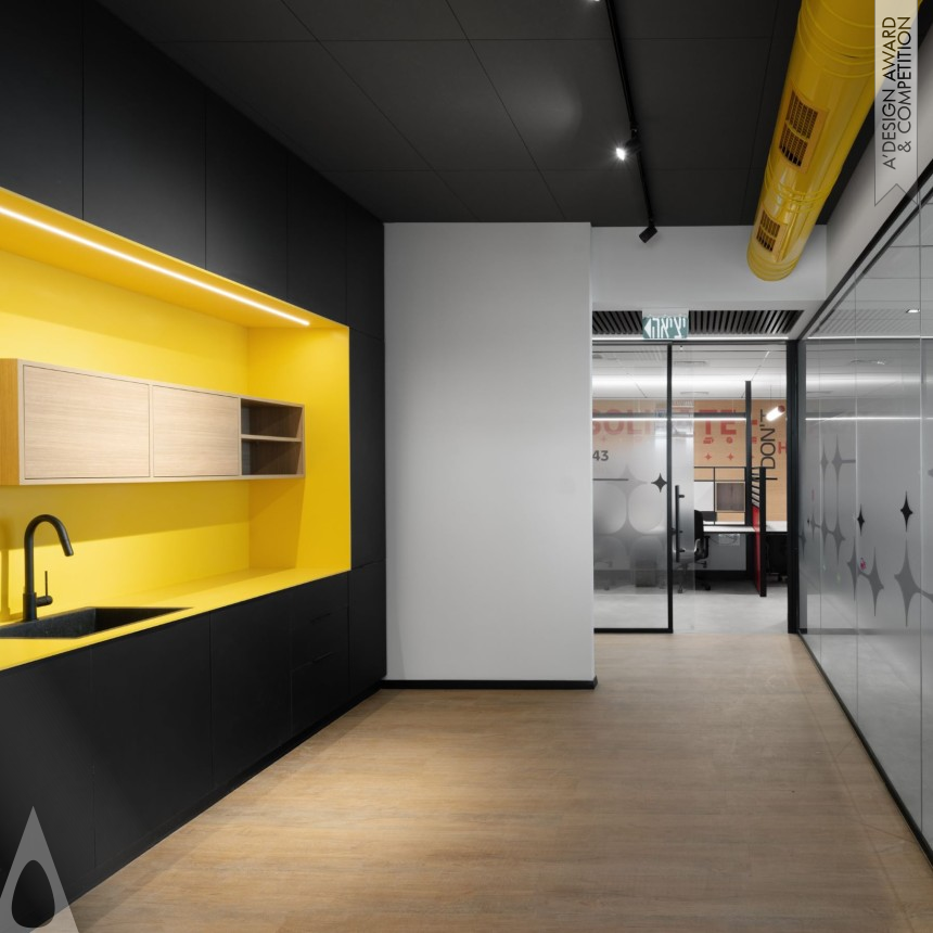 Iron Interior Space and Exhibition Design Award Winner 2022 DHL Red and Yellow Office 