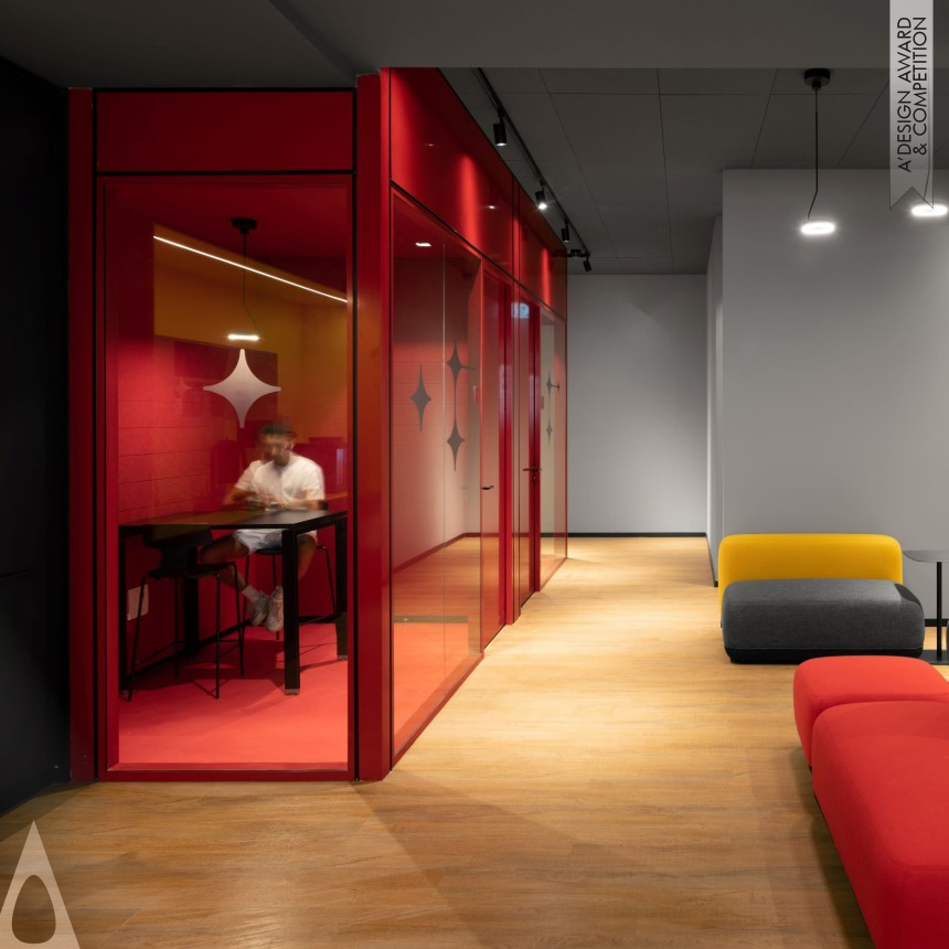 DHL Red and Yellow - Iron Interior Space and Exhibition Design Award Winner