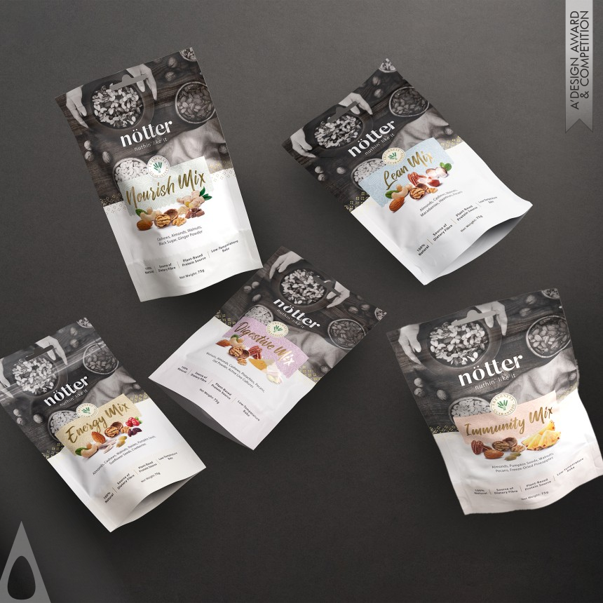 Silver Packaging Design Award Winner 2022 Notter Nuts Premium Gift Sets Packaging 