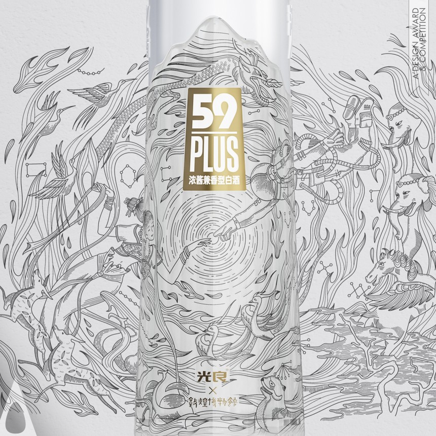 Bronze Packaging Design Award Winner 2022 Guangliang 59Plus Flying CoBranded Liquor Packaging 