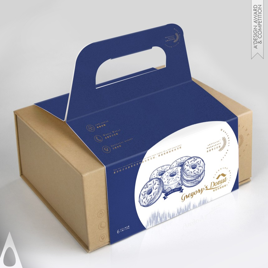 Bronze Packaging Design Award Winner 2022 Gregory Donut Packaging 