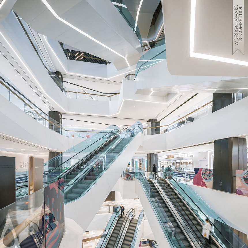 Silver Interior Space and Exhibition Design Award Winner 2022 Xintian 360 Plaza Taikang W Mall Shopping Center 