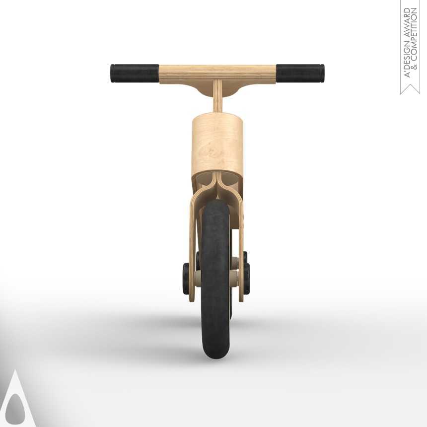 Iron Toys, Games and Hobby Products Design Award Winner 2022 Choppy Wooden Balance Bike for Kids 