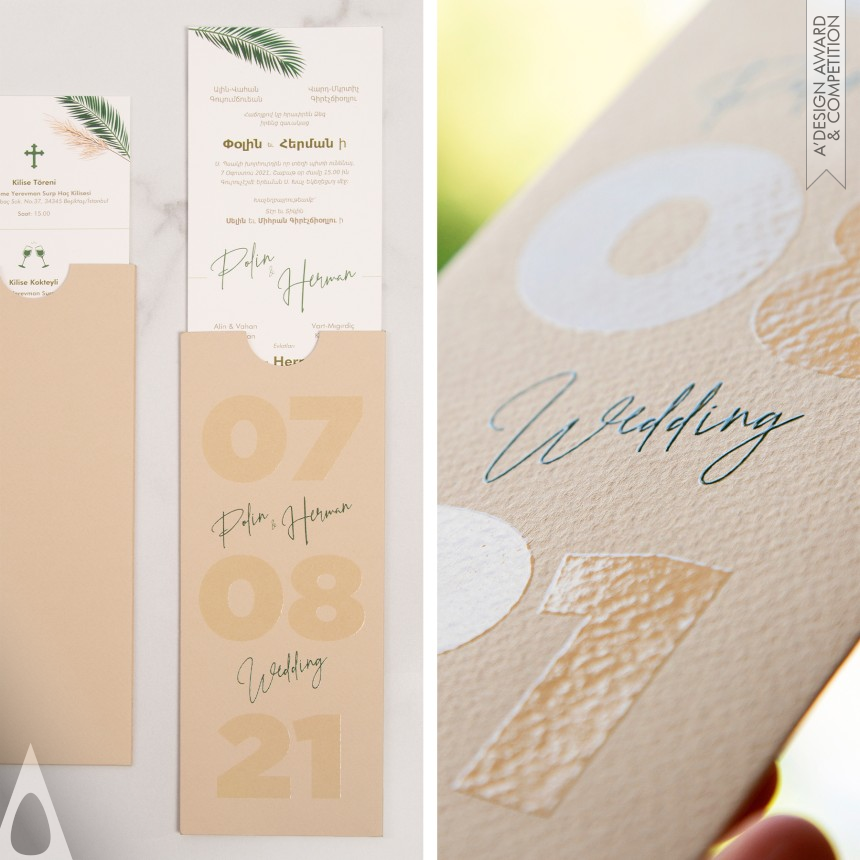 Iron Graphics, Illustration and Visual Communication Design Award Winner 2022 Polin and Herman Wedding Packet Design 