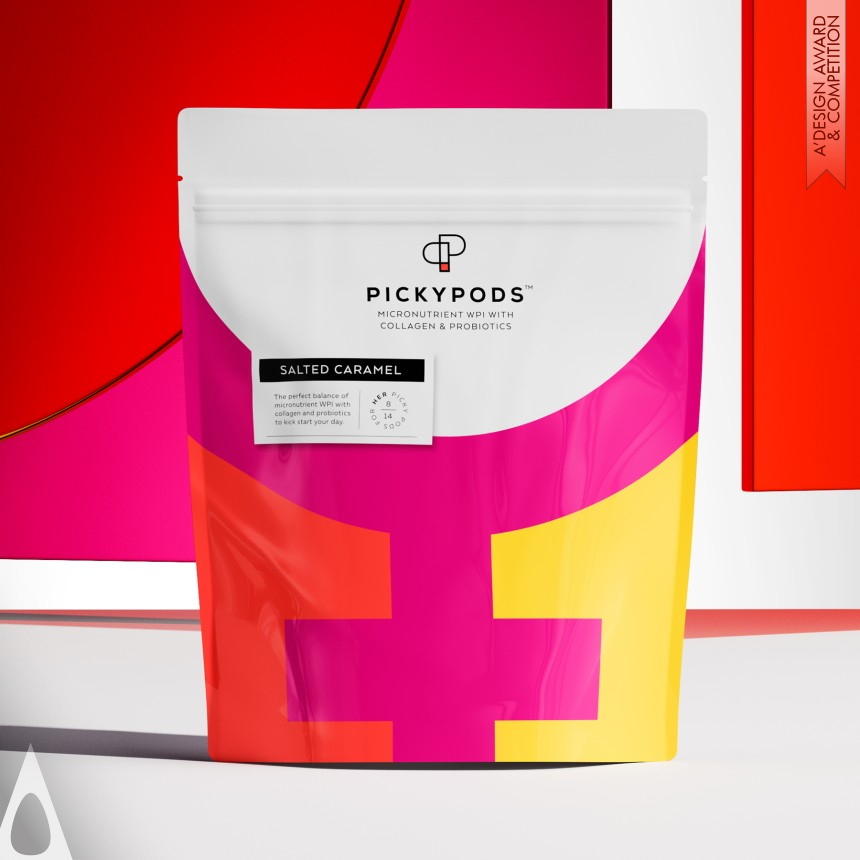 Silver Packaging Design Award Winner 2022 PickyPods Packaging for Supplements 