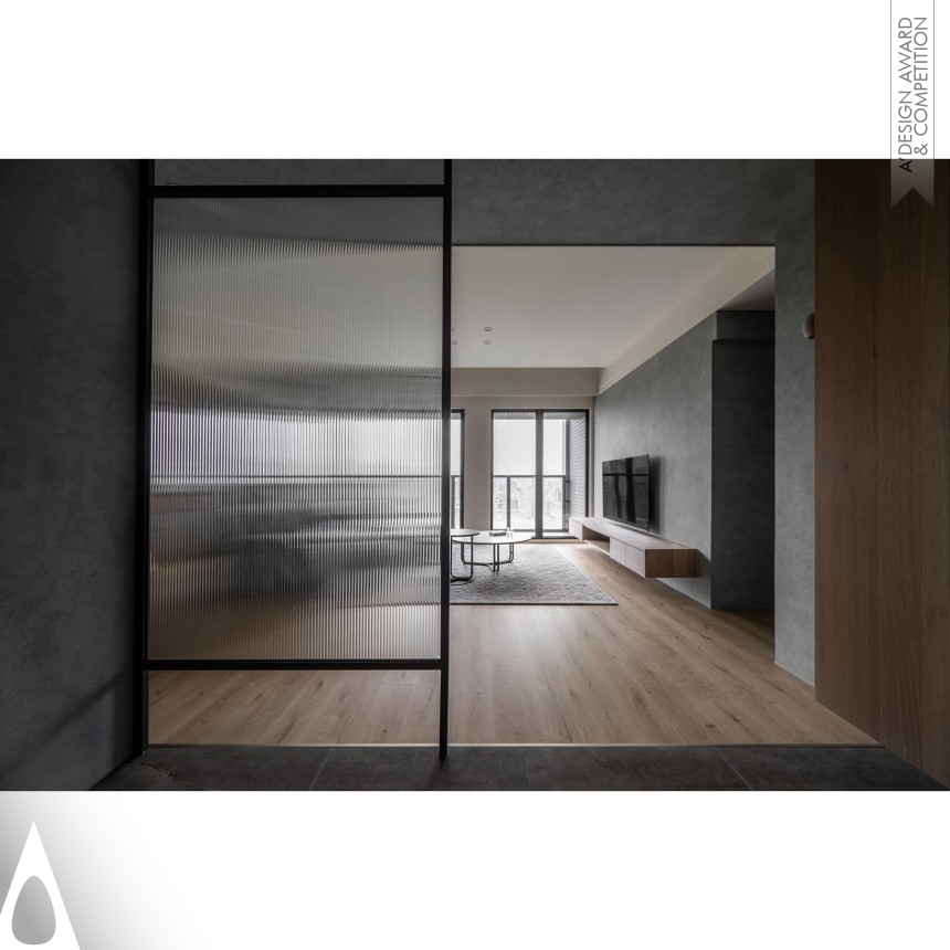 Bronze Interior Space and Exhibition Design Award Winner 2022 Grayscale Shadows Residential House 