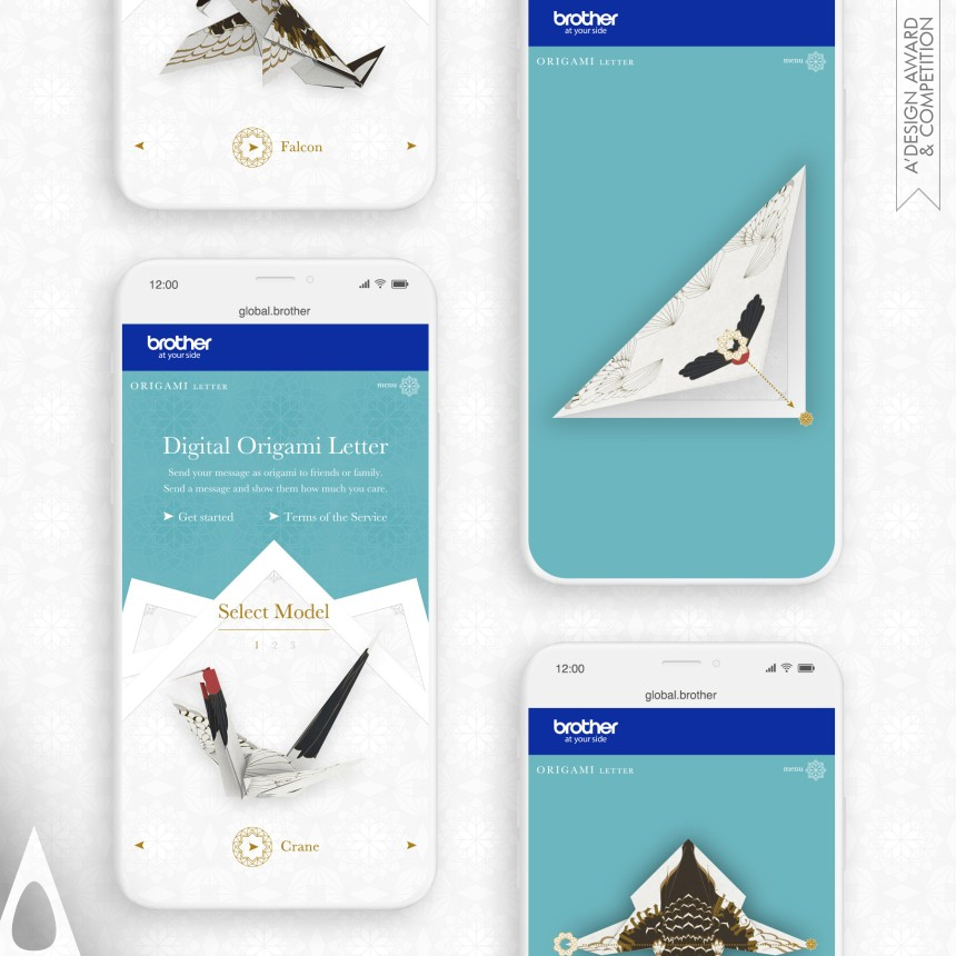 Silver Website and Web Design Award Winner 2022 Origami Letter Messaging Tool 