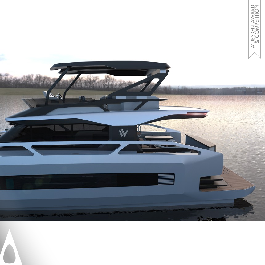 Iron Yacht and Marine Vessels Design Award Winner 2022 Volant Yacht-Volcat 43 Power Catamaran  