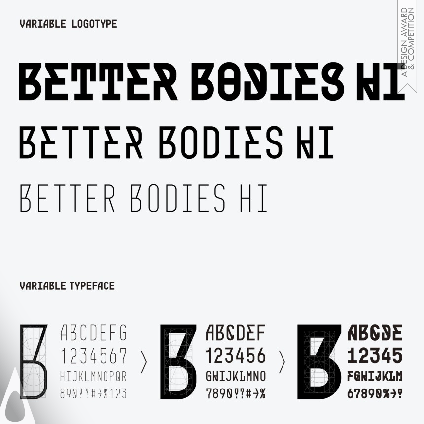 Platinum Graphics, Illustration and Visual Communication Design Award Winner 2022 Better Bodies Hi Brand Identity 