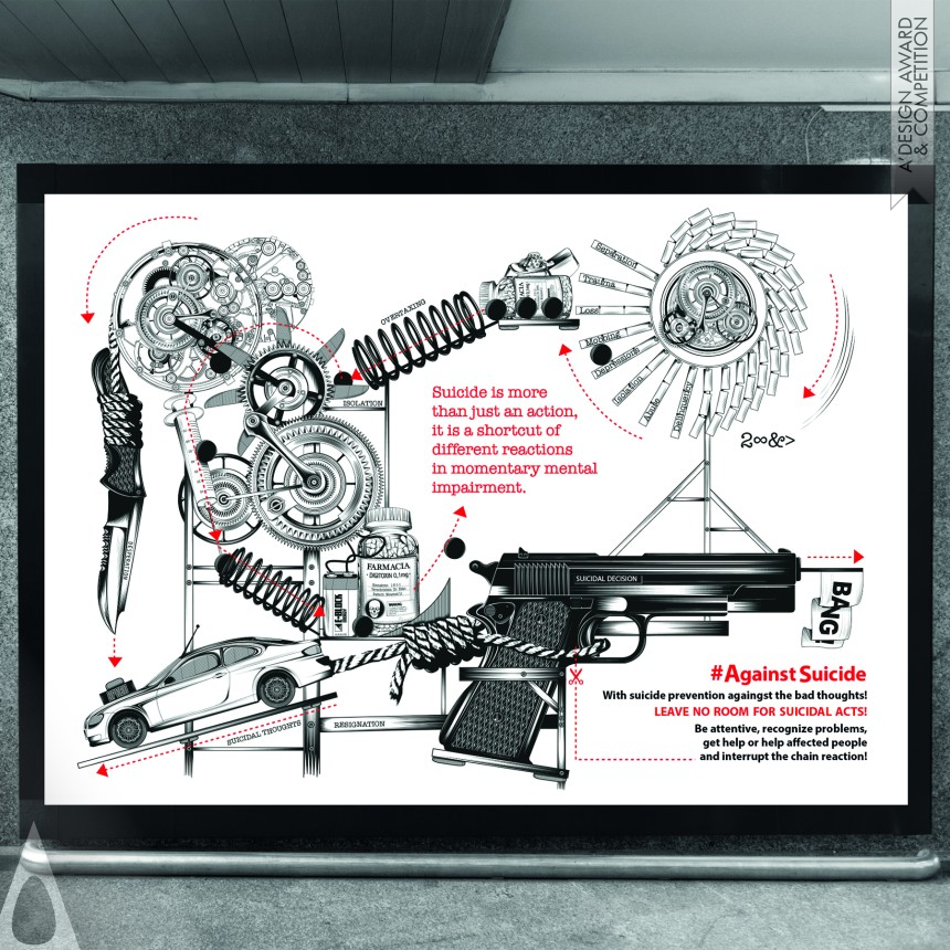 Bronze Graphics, Illustration and Visual Communication Design Award Winner 2022 Against Suicide Social Graphic 