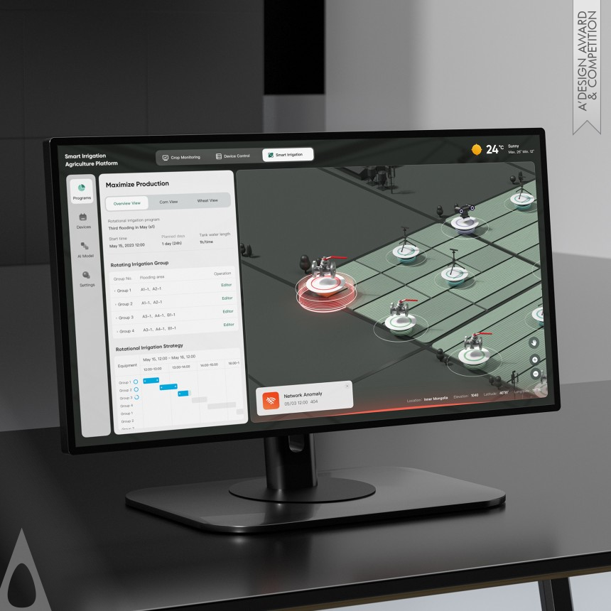 Silver Interface, Interaction and User Experience Design Award Winner 2023 Centn Smart Irrigation Agriculture Platform 