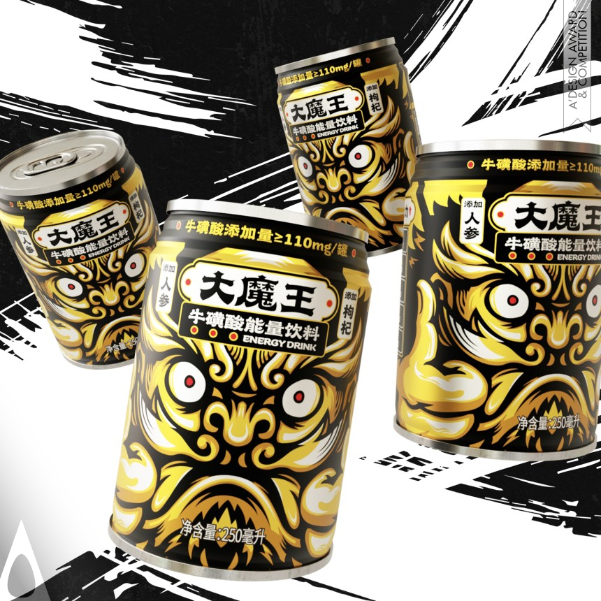 Bronze Packaging Design Award Winner 2022 DamoWang Taurine Energy Drink Functional Beverages 