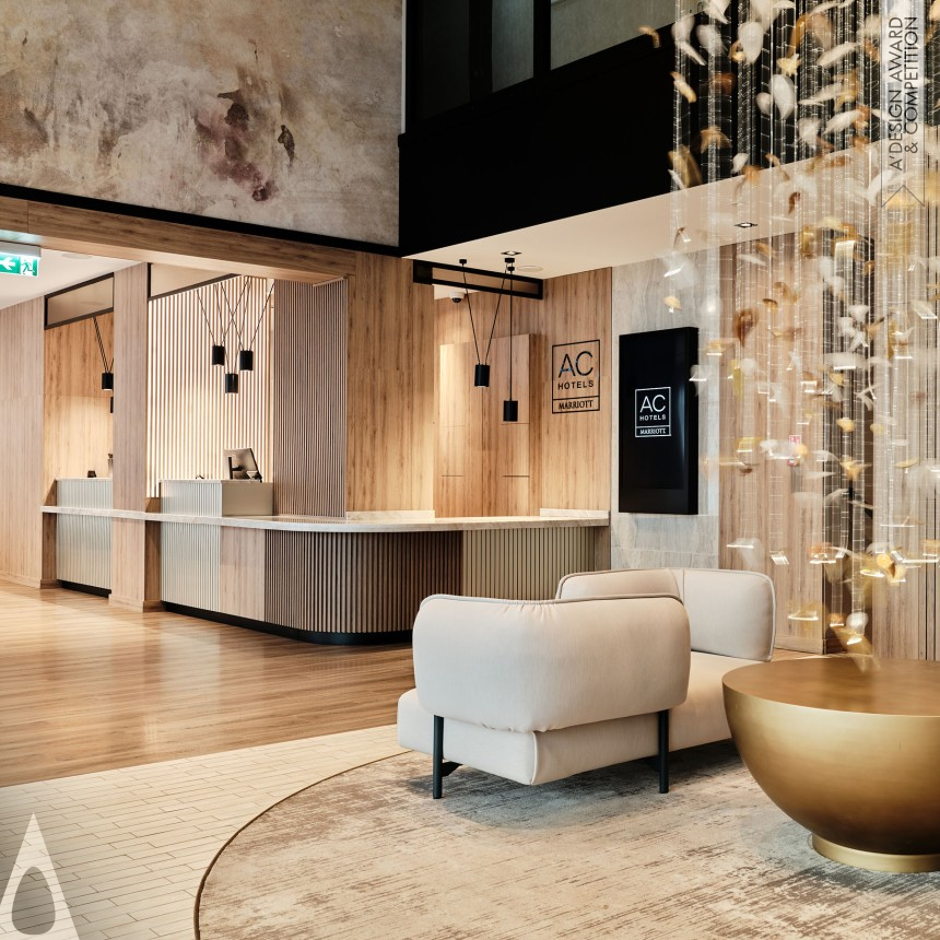 Silver Interior Space and Exhibition Design Award Winner 2022 AC Hotel by Marriott Common Areas 