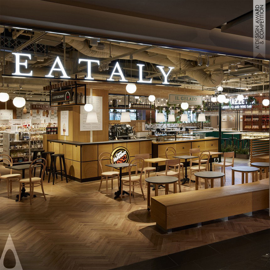 Silver Interior Space and Exhibition Design Award Winner 2022 Eataly Ginza Restaurant 