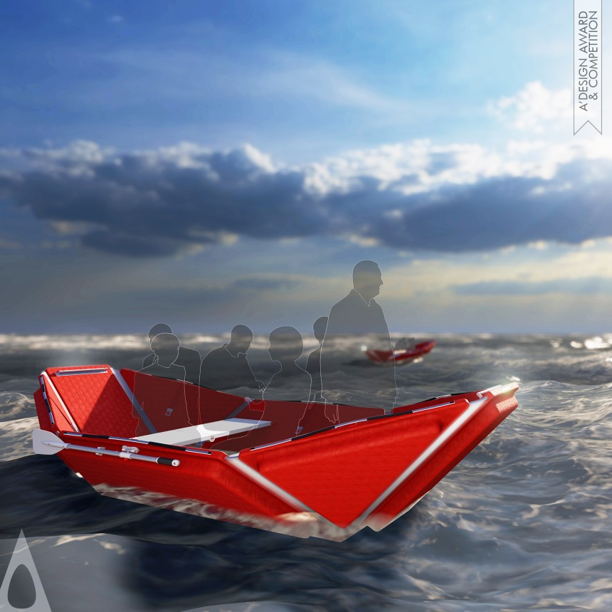 Industrial Design College of LAFA's Fold and Rescue Paper Folding Lifeboat