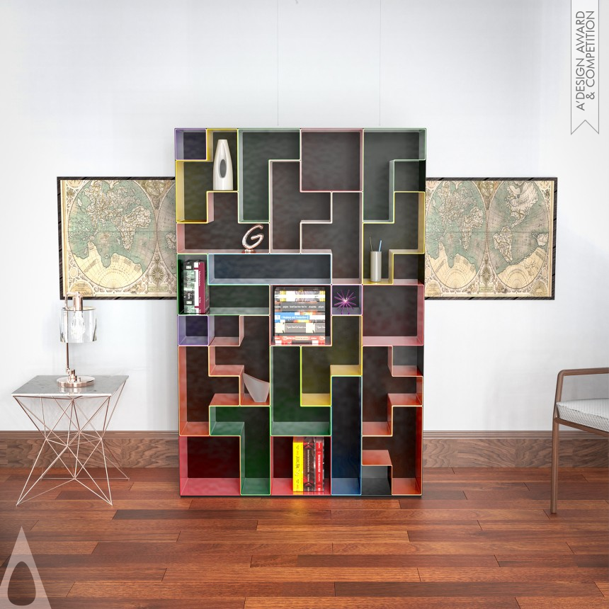 Iron Furniture Design Award Winner 2022 Tetris Bookcase 