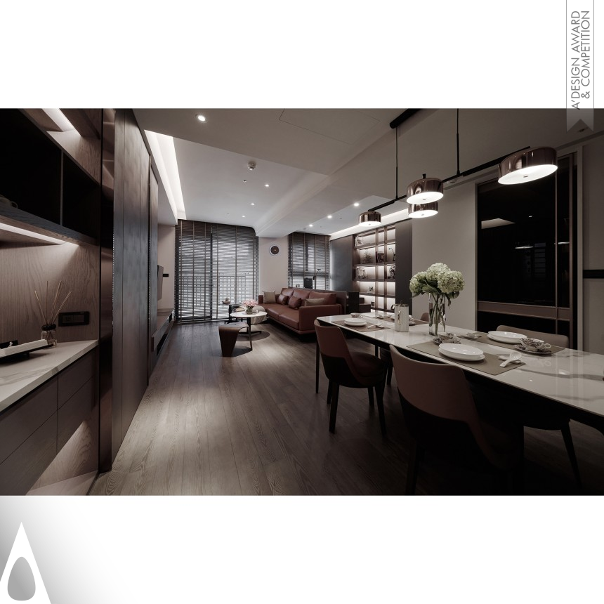 Bronze Interior Space and Exhibition Design Award Winner 2022 Elegant Residence with a Verdant View Residential House 