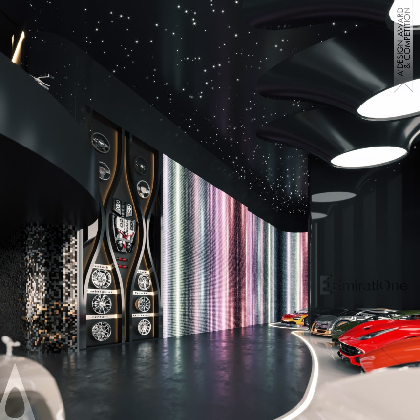 Golden Interior Space and Exhibition Design Award Winner 2022 Emirati One Luxury Car Showroom 