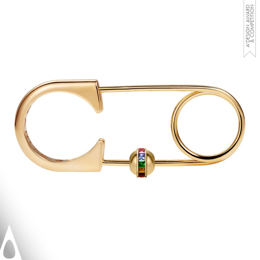 Golden Jewelry Design Award Winner 2022 Safety Pin Ring 